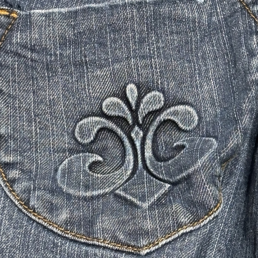 Dercon denim capris Vintage Size 13 Embellished - Picture 3 of 9
